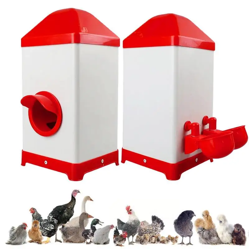 Automatic Chicken Feeder Waterer Set Waterer Bowl Farm Coop Poultry Waterer Drinking Water Feeder For Chicks Duck Quail Turkey
Automatic Chicken Feeder Waterer Set Waterer Bowl Farm Coop Poultry Waterer Drinking Water Feeder For Chicks Duck Quail Turkey