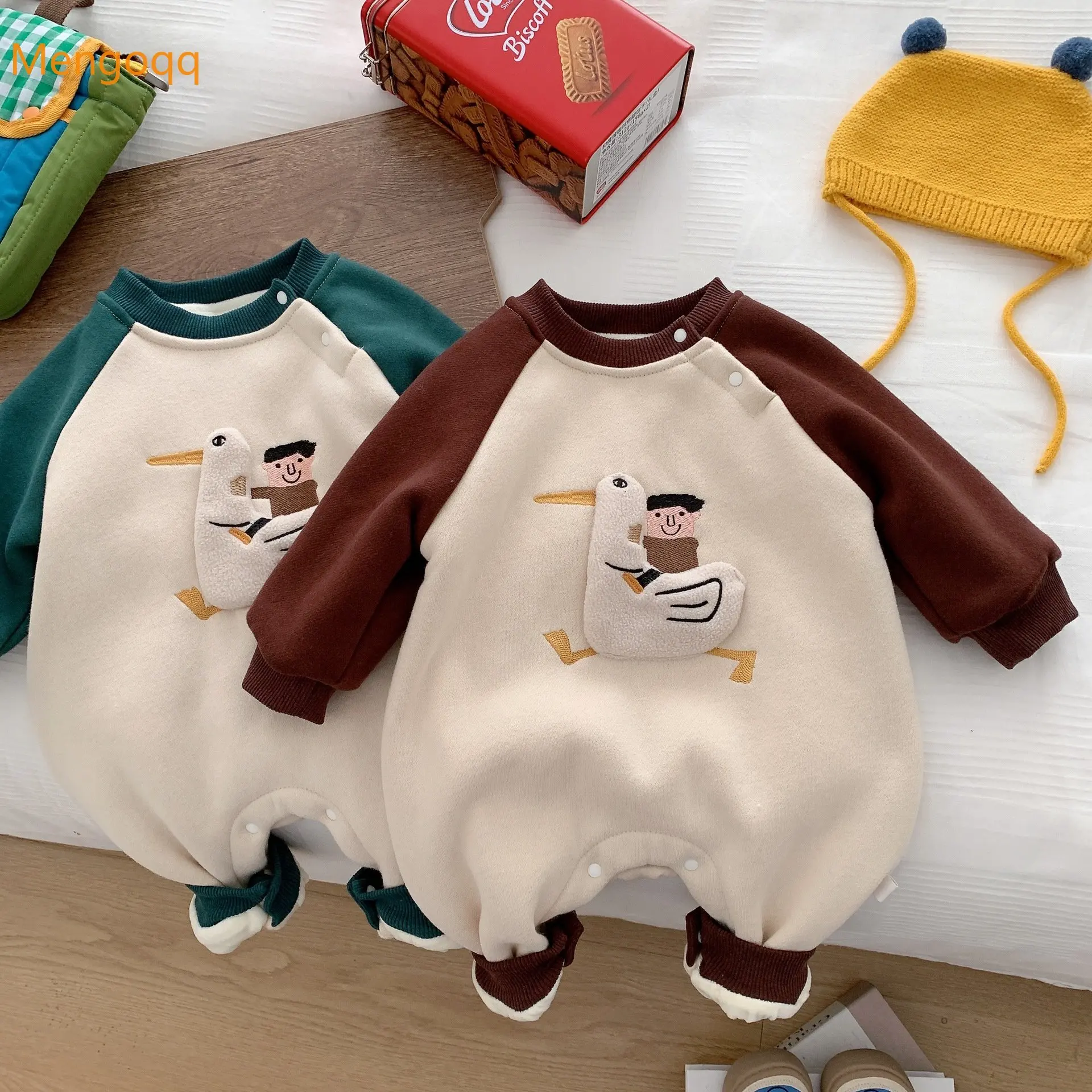 Mengoqq Infant Baby Girls Boys Winter Thicken Warm Fleece Patchwork Little Duck Outwear Kids Newborn Jumpsuits Romper 0-24M
Mengoqq Infant Baby Girls Boys Winter Thicken Warm Fleece Patchwork Little Duck Outwear Kids Newborn Jumpsuits Romper 0-24M
