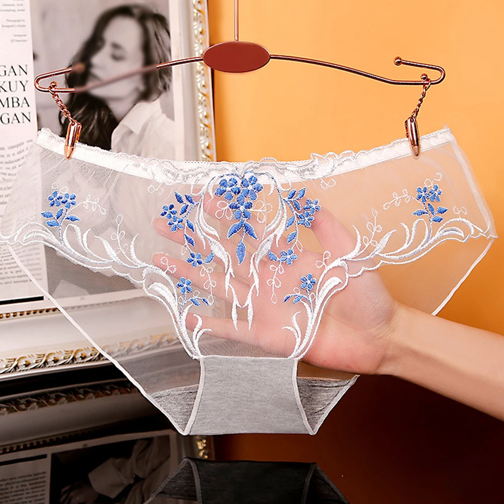 New Embroidered Panties Women Briefs Seamless Sexy Transparent Underpants Underwear Comfortable Elegant Lingerie
New Embroidered Panties Women Briefs Seamless Sexy Transparent Underpants Underwear Comfortable Elegant Lingerie