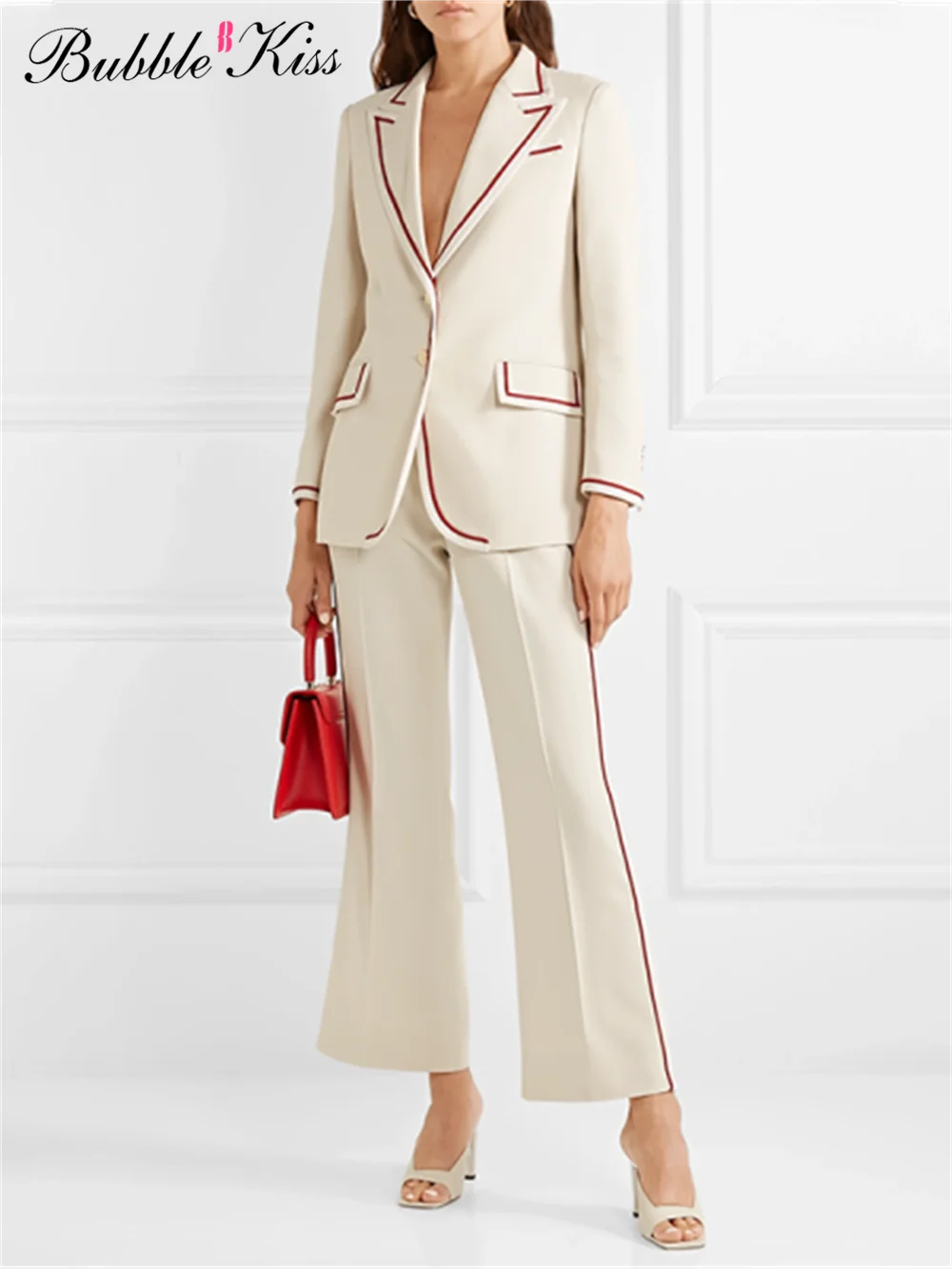 BubbleKiss 2 Piece Set Women Fashion Matching Pants Sets Outfit Office Lady Wide Leg Straight Pants Women Clothing
BubbleKiss 2 Piece Set Women Fashion Matching Pants Sets Outfit Office Lady Wide Leg Straight Pants Women Clothing
