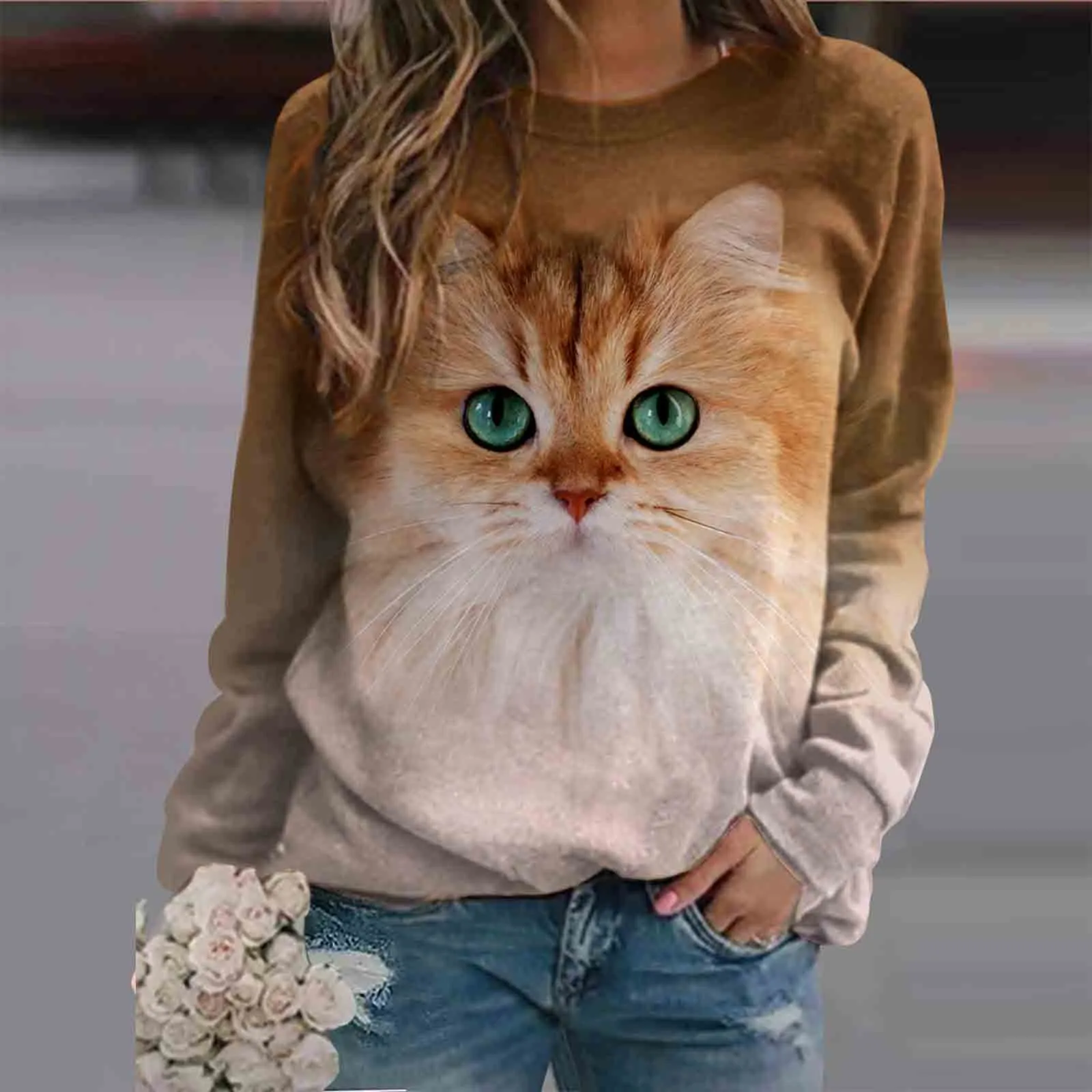 Womens Daily Print O Neck Sweatshirt Round Neck Fit Pullover Tops Casual Long Sleeve Junior Outfits Sets Fall Casual Pullover
Womens Daily Print O Neck Sweatshirt Round Neck Fit Pullover Tops Casual Long Sleeve Junior Outfits Sets Fall Casual Pullover