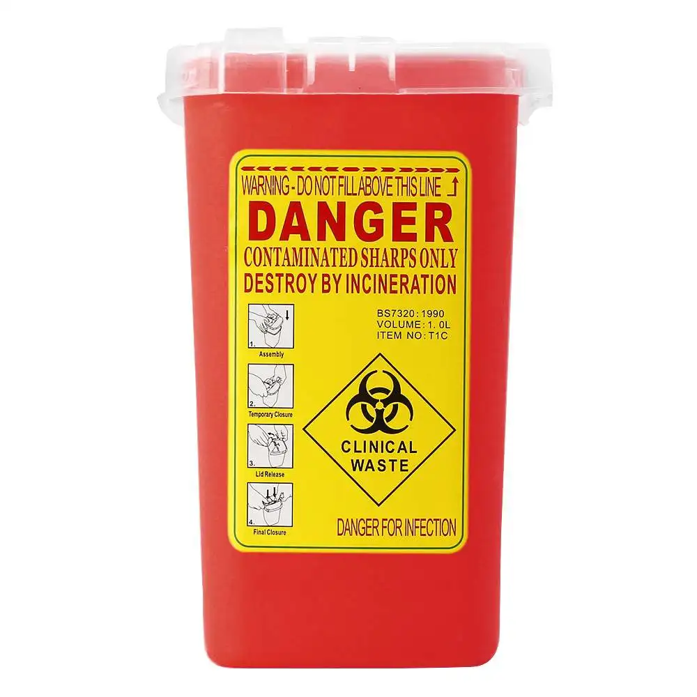 1L Sharps Container Medical Needles Piercing Disposal Tip Collect Box Tattoo Supply Accessories
1L Sharps Container Medical Needles Piercing Disposal Tip Collect Box Tattoo Supply Accessories
