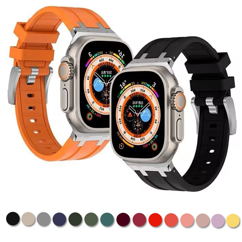 Ремешок силиконовый для Apple Watch band 44 мм 42 мм 38 мм 40 мм 45 мм 41 мм, спортивный браслет для iWatch series 3 4 5 6 SE 7 8 Ultra 49 мм
Ремешок силиконовый для Apple Watch band 44 мм 42 мм 38 мм 40 мм 45 мм 41 мм, спортивный браслет для iWatch series 3 4 5 6 SE 7 8 Ultra 49 мм