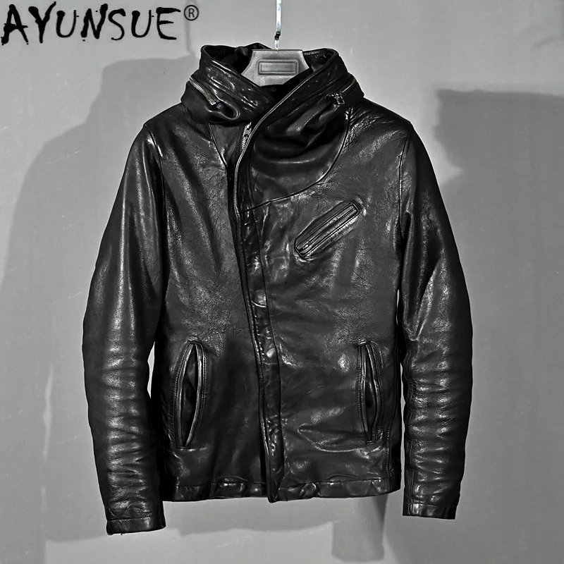 quality 2023 New Genuine Leather Men Clothes 100% Real Sheepskin Coat Vintage Motorcycle Jacket Man Hooded Slim Fit KJ High
quality 2023 New Genuine Leather Men Clothes 100% Real Sheepskin Coat Vintage Motorcycle Jacket Man Hooded Slim Fit KJ High