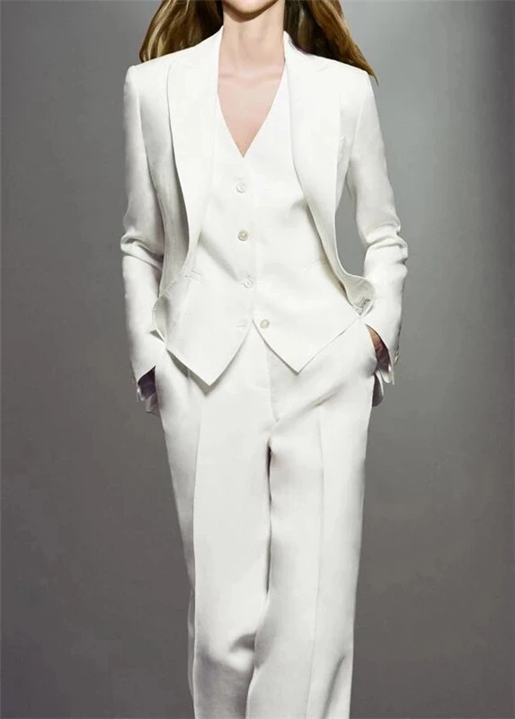 White Women Suit 3 Piece Women PantSuit OL Women's Summer Suit Women Blazer Jacket & Trousers & Vest Suit For Women Set
White Women Suit 3 Piece Women PantSuit OL Women's Summer Suit Women Blazer Jacket & Trousers & Vest Suit For Women Set