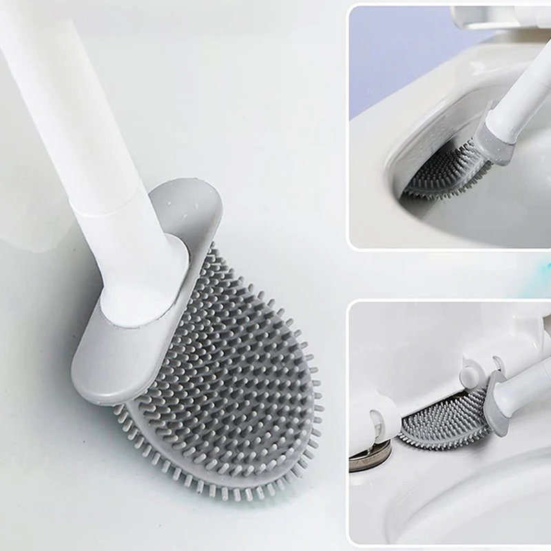 Bathroom Accessories Mini Toilet Brush With Holder Set Long Handled Black Silicone Toilet Cleaner Brush Wall Mounted WC Toilet
Bathroom Accessories Mini Toilet Brush With Holder Set Long Handled Black Silicone Toilet Cleaner Brush Wall Mounted WC Toilet
