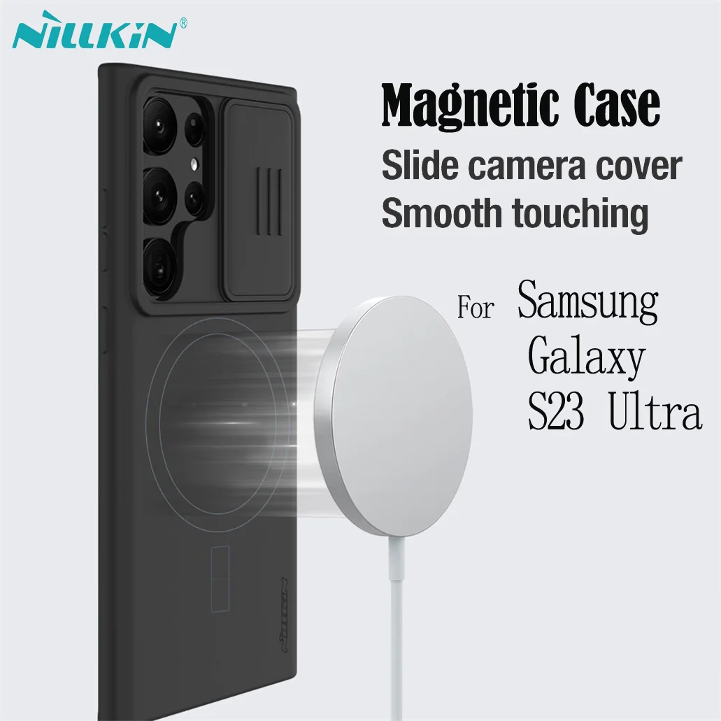 For MagSafe For Samsung Galaxy S23 Ultra Case NILLKIN Silky Slide Camera Soft Silicone Fiber Magnetic Cover For Samsung S23Ultra
For MagSafe For Samsung Galaxy S23 Ultra Case NILLKIN Silky Slide Camera Soft Silicone Fiber Magnetic Cover For Samsung S23Ultra