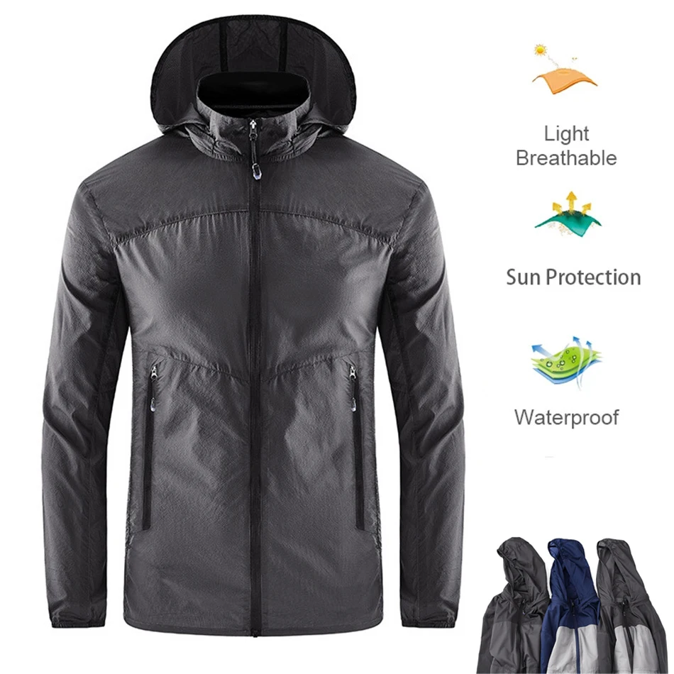 Summer Sun-Protective Jacket Men's Lightweight Breathable Quick-drying Skin Clothing Outdoor Sports Windbreaker Fishing Clothing
Summer Sun-Protective Jacket Men's Lightweight Breathable Quick-drying Skin Clothing Outdoor Sports Windbreaker Fishing Clothing
