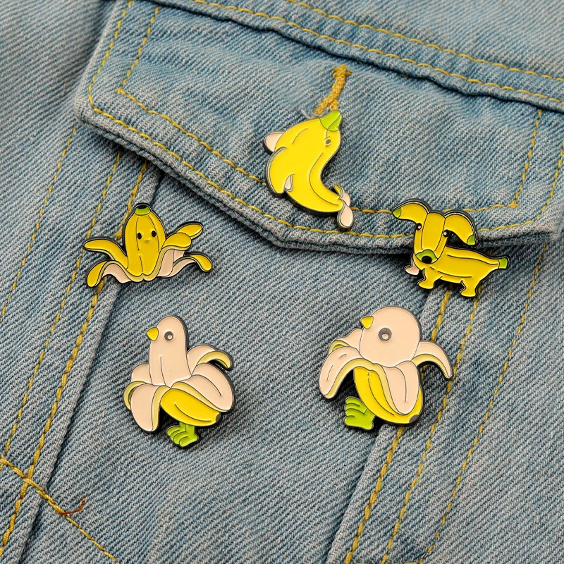 Funny and Creative Peeled Banana and Animal Alloy Brooch Cute Cartoon Enamel Pins All-match Backpack Fashion Jewelry Wholesale
Funny and Creative Peeled Banana and Animal Alloy Brooch Cute Cartoon Enamel Pins All-match Backpack Fashion Jewelry Wholesale