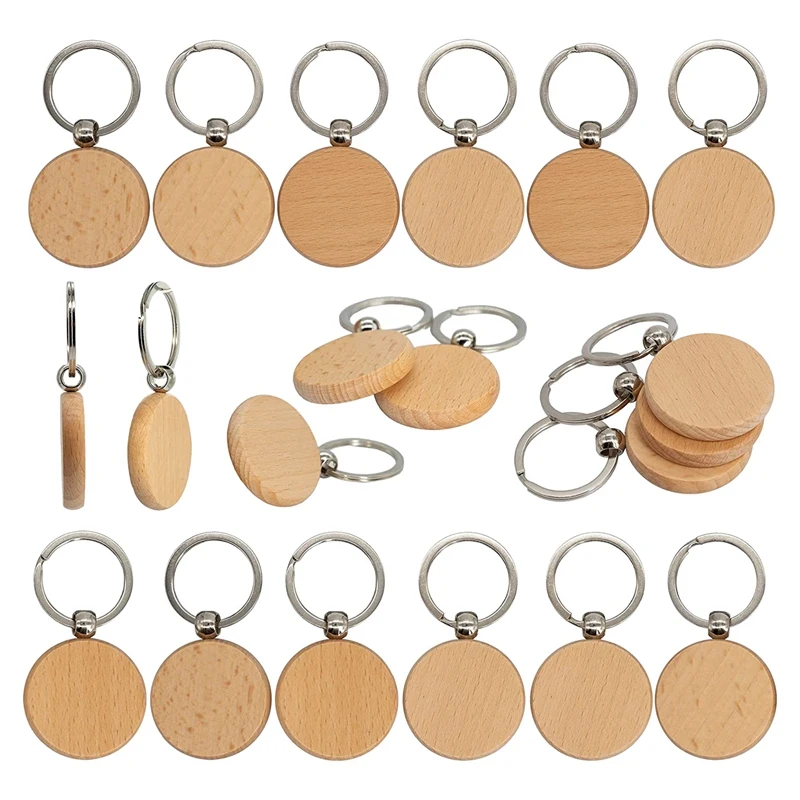 50 Piece Wood Carved Blank Wood Blank Keychains (Round)
50 Piece Wood Carved Blank Wood Blank Keychains (Round)