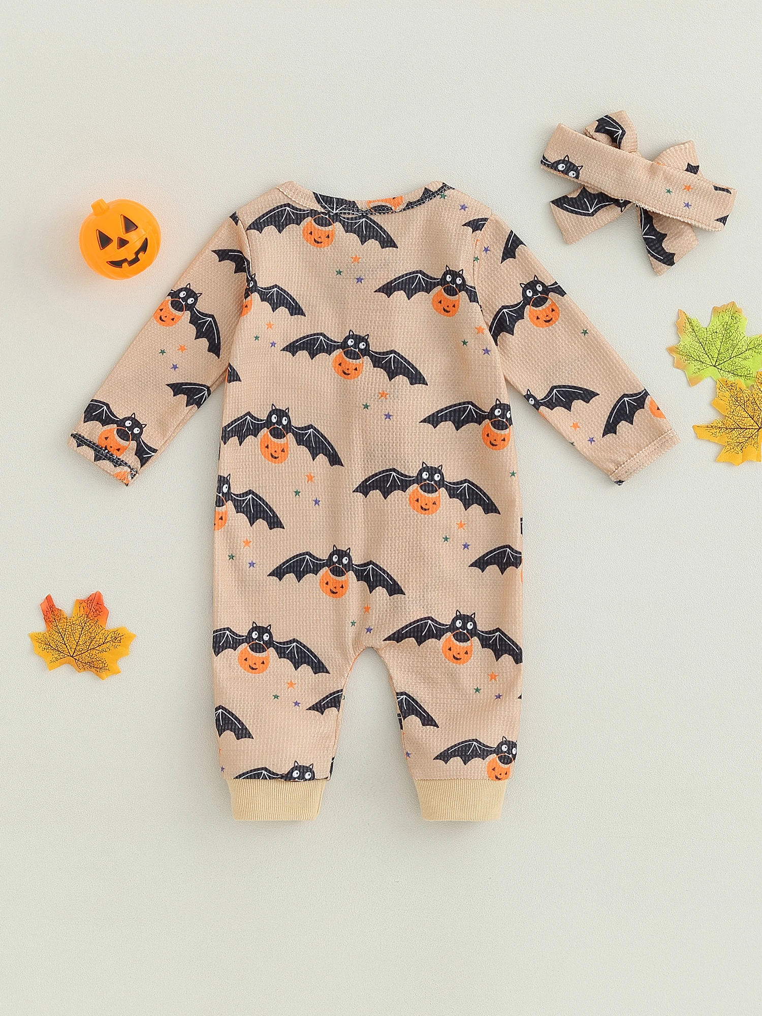 Baby Boy Girl Halloween Costume Long Sleeve Pumpkin Bat Print Full Zip Jumpsuit Toddler Fall Outfit
Baby Boy Girl Halloween Costume Long Sleeve Pumpkin Bat Print Full Zip Jumpsuit Toddler Fall Outfit