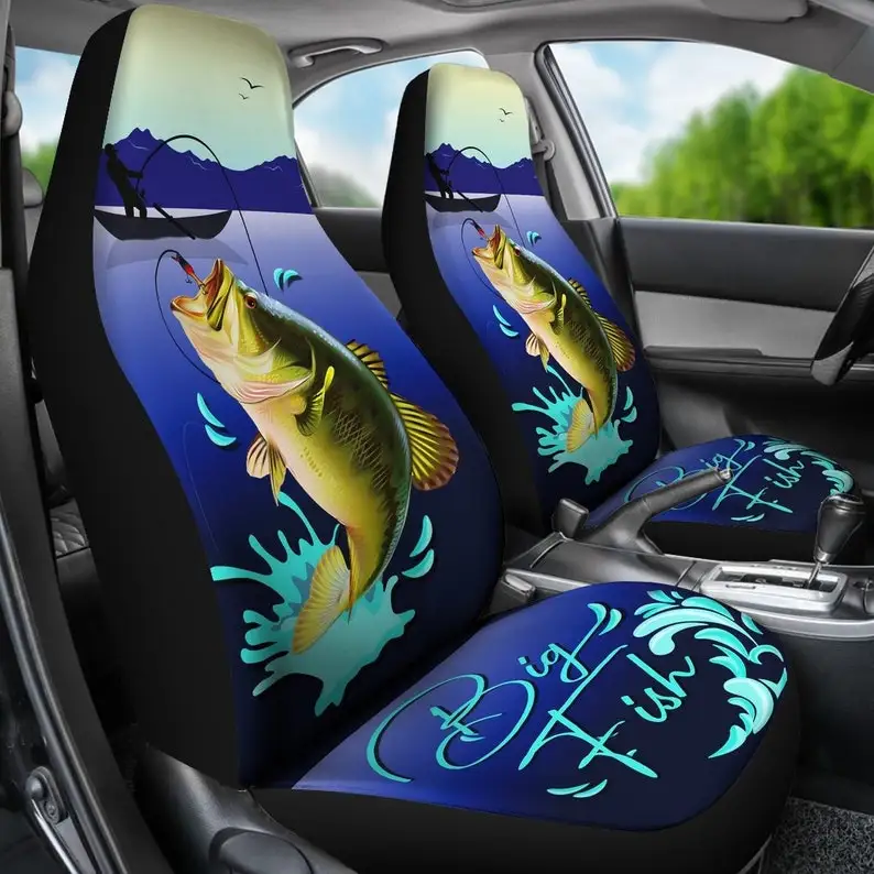 Big Fish Boat Hook Fishing - Set of 2 Universal Front Car Seat Covers Protection - Gift For Her or Him, Christmas Birthday Gift
Big Fish Boat Hook Fishing - Set of 2 Universal Front Car Seat Covers Protection - Gift For Her or Him, Christmas Birthday Gift