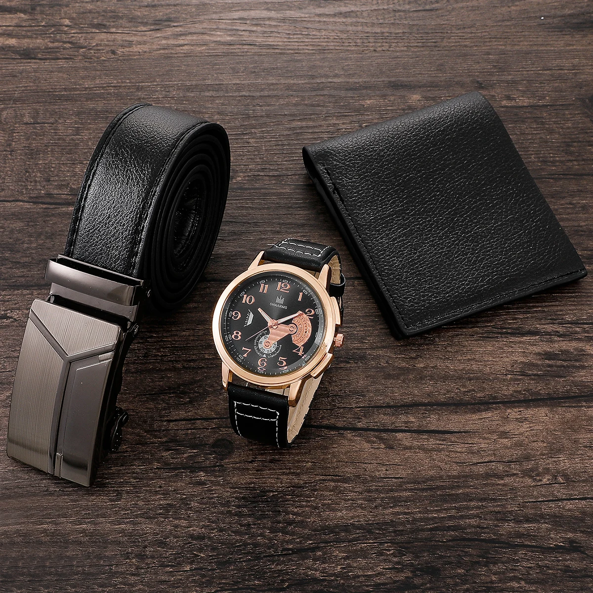 Men's Watch+Wallet+Belt Set Male's Gift for Father's Day Birthday Gift 3pcs/set Good-looking PU Strap Casual Quartz Watch DCS
Men's Watch+Wallet+Belt Set Male's Gift for Father's Day Birthday Gift 3pcs/set Good-looking PU Strap Casual Quartz Watch DCS