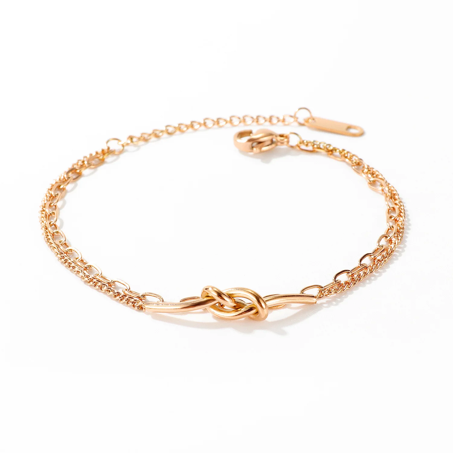 Creative Women's Titanium Steel Bracelet with Double Knot Personality Versatile Light Luxury Boudoir Jewelry
Creative Women's Titanium Steel Bracelet with Double Knot Personality Versatile Light Luxury Boudoir Jewelry