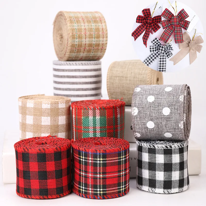 6M Christmas Wired Ribbon Imitation Linen Webbing Ribbons Bow DIY Crafts for Christmas Decoration Navidad New Year Party Supplie
6M Christmas Wired Ribbon Imitation Linen Webbing Ribbons Bow DIY Crafts for Christmas Decoration Navidad New Year Party Supplie