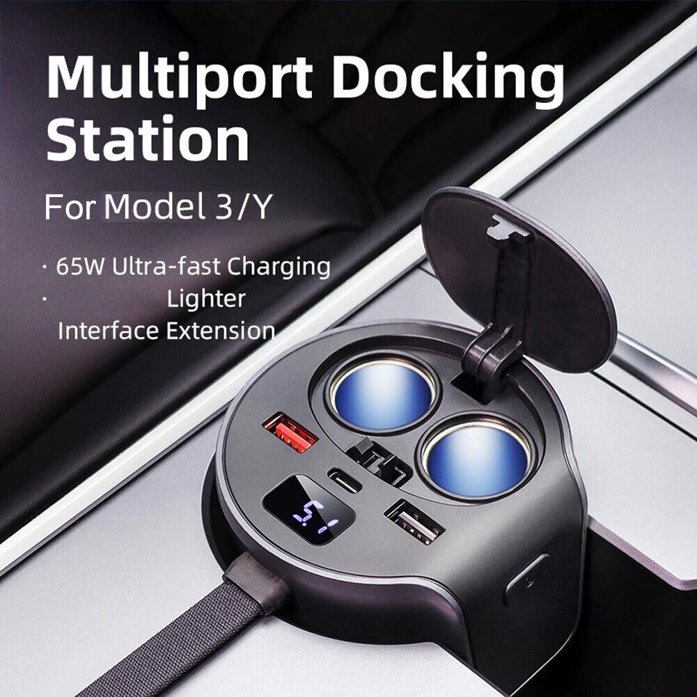 For Tesla Model3/Y 2022-2023 Center Docking Station Extender USB Hub HUB Water Cup Holder Conversion Head USB Type-C QC3.0 40W
For Tesla Model3/Y 2022-2023 Center Docking Station Extender USB Hub HUB Water Cup Holder Conversion Head USB Type-C QC3.0 40W