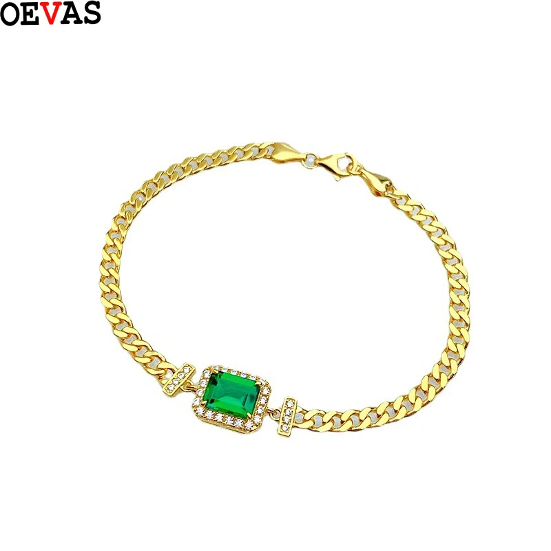 OEVAS 100% 925 Sterling Silver 6*8mm Emerald Bracelet High Carbon Diamond For Women Sparkling Wedding Fine Jewelry Wholesale
OEVAS 100% 925 Sterling Silver 6*8mm Emerald Bracelet High Carbon Diamond For Women Sparkling Wedding Fine Jewelry Wholesale