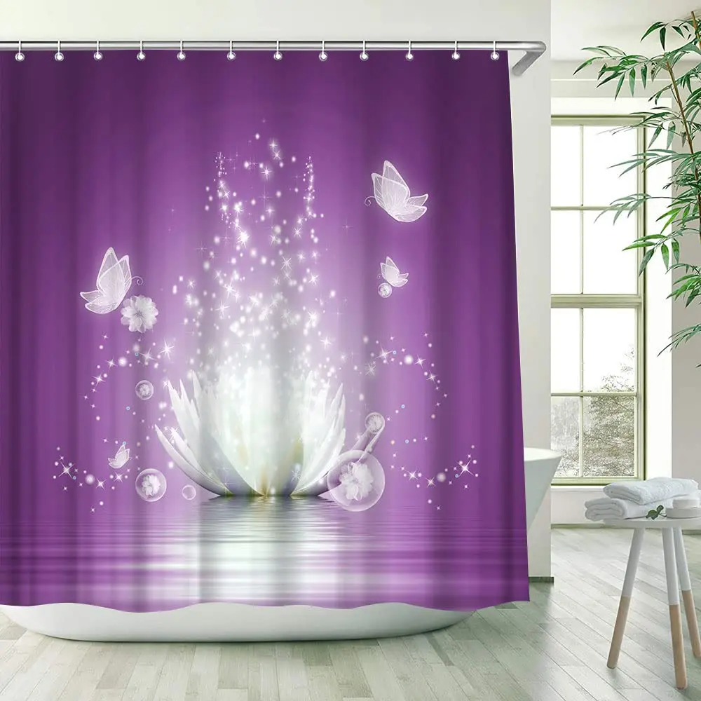 Black&White Flower Magic Elegant Floral on Black Background Modern Simple Unique Art Women Bathroom Curtain Lotus Shower Curtain
Black&White Flower Magic Elegant Floral on Black Background Modern Simple Unique Art Women Bathroom Curtain Lotus Shower Curtain