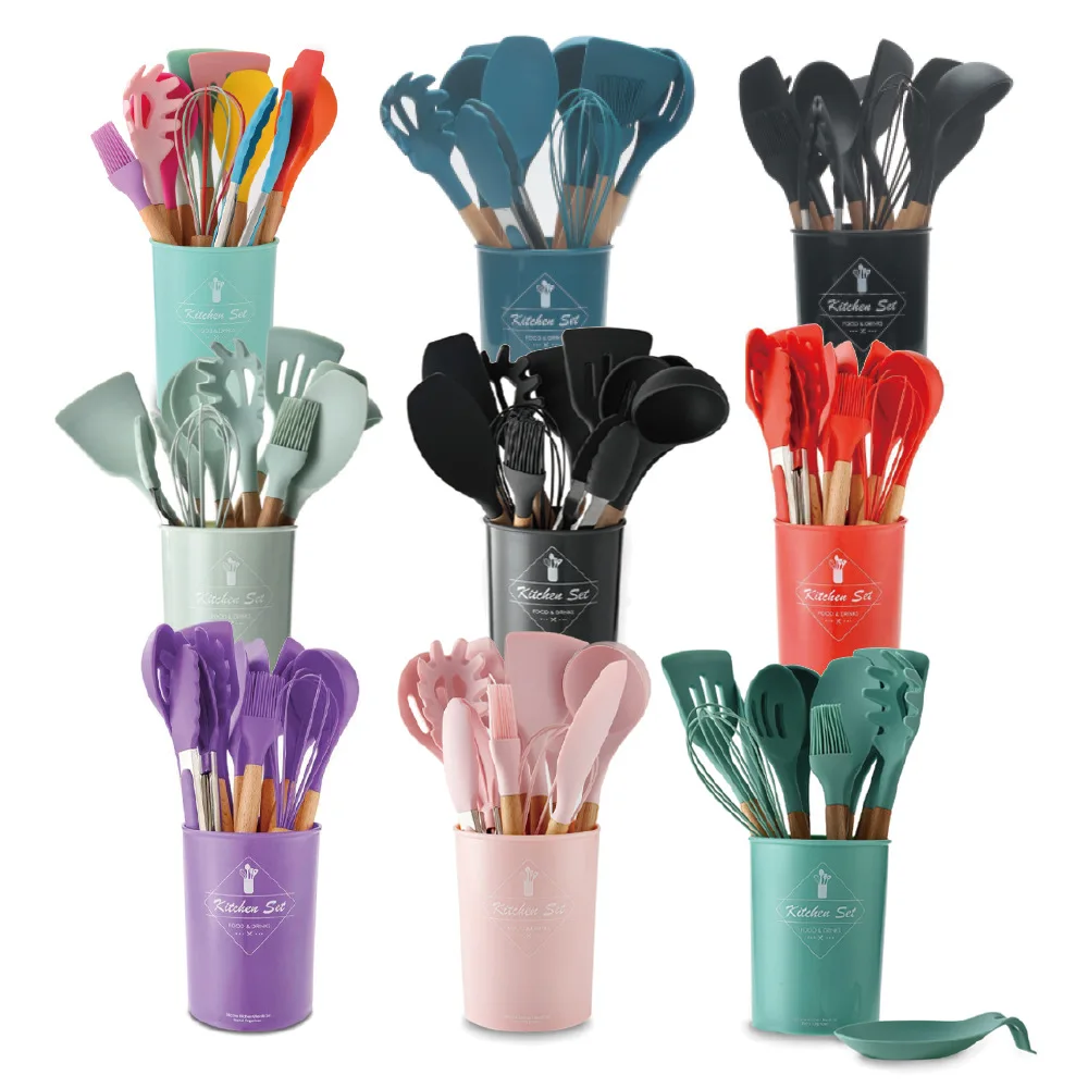 Silicone Kitchenware Set with Barrel Wooden Handle cooking kitchen accessories cooking kitchen tools kitchenware
Silicone Kitchenware Set with Barrel Wooden Handle cooking kitchen accessories cooking kitchen tools kitchenware