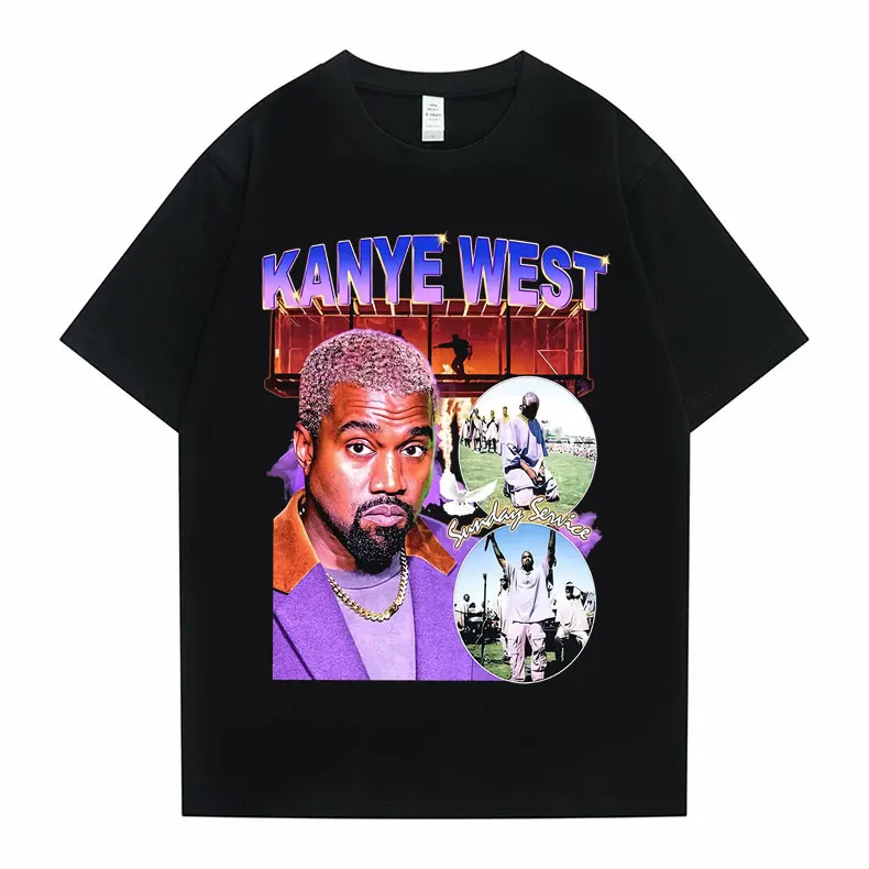Rapper Kanye West Portrait Graphics Print T-shirts Short Sleeve Men Women Brand Cotton Tshirt Men's Fashion EU Size Streetwear
Rapper Kanye West Portrait Graphics Print T-shirts Short Sleeve Men Women Brand Cotton Tshirt Men's Fashion EU Size Streetwear