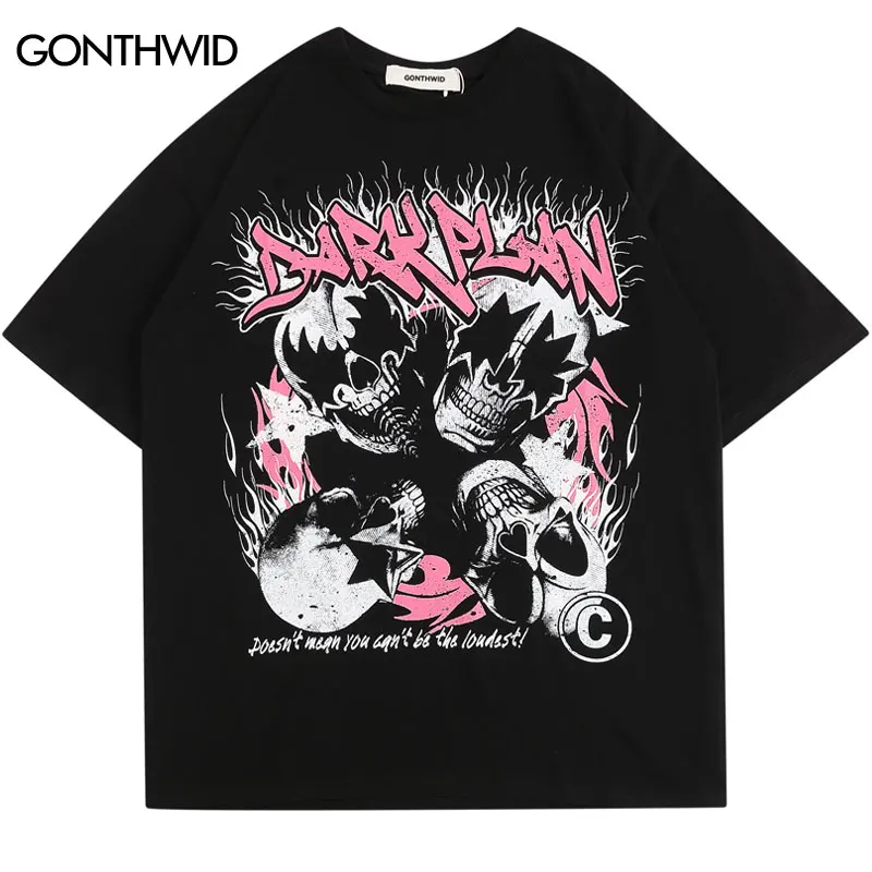 Hip Hop Men Tshirt Y2K Grunge Vintage Skull Skeleton Print Punk Gothic T-Shirt Streewear Harajuku Loose Short Sleeve Tee Shirts
Hip Hop Men Tshirt Y2K Grunge Vintage Skull Skeleton Print Punk Gothic T-Shirt Streewear Harajuku Loose Short Sleeve Tee Shirts