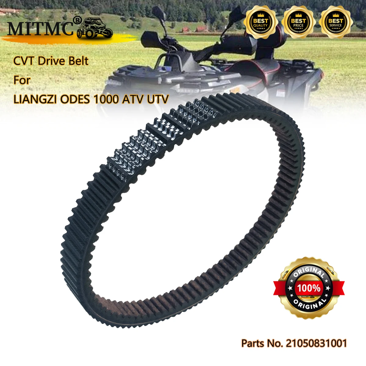 Оригинальный приводной ремень MITSUBOSHI CVT для LIANGZI ODES 1000 ATV UTV детали № 21050831001 Размер 34,2*967, 1 шт.
Оригинальный приводной ремень MITSUBOSHI CVT для LIANGZI ODES 1000 ATV UTV детали № 21050831001 Размер 34,2*967, 1 шт.
