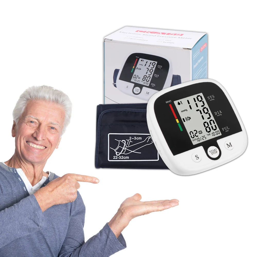 Portable Medical Digital Arm Blood Pressure Meter Automatic Tonometer Battery Tensiometer Professional Heart Rate Monitor
Portable Medical Digital Arm Blood Pressure Meter Automatic Tonometer Battery Tensiometer Professional Heart Rate Monitor