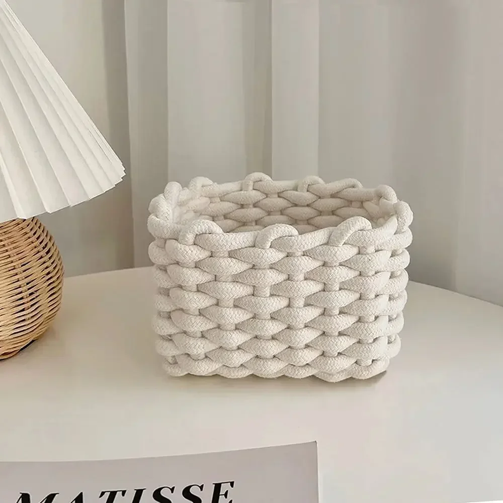 Cotton Home Storage for Picnic Organizer Baby Basket Style Outdoor Rustic Decoration Basket Rope Snacks Woven Toys Simple
Cotton Home Storage for Picnic Organizer Baby Basket Style Outdoor Rustic Decoration Basket Rope Snacks Woven Toys Simple
