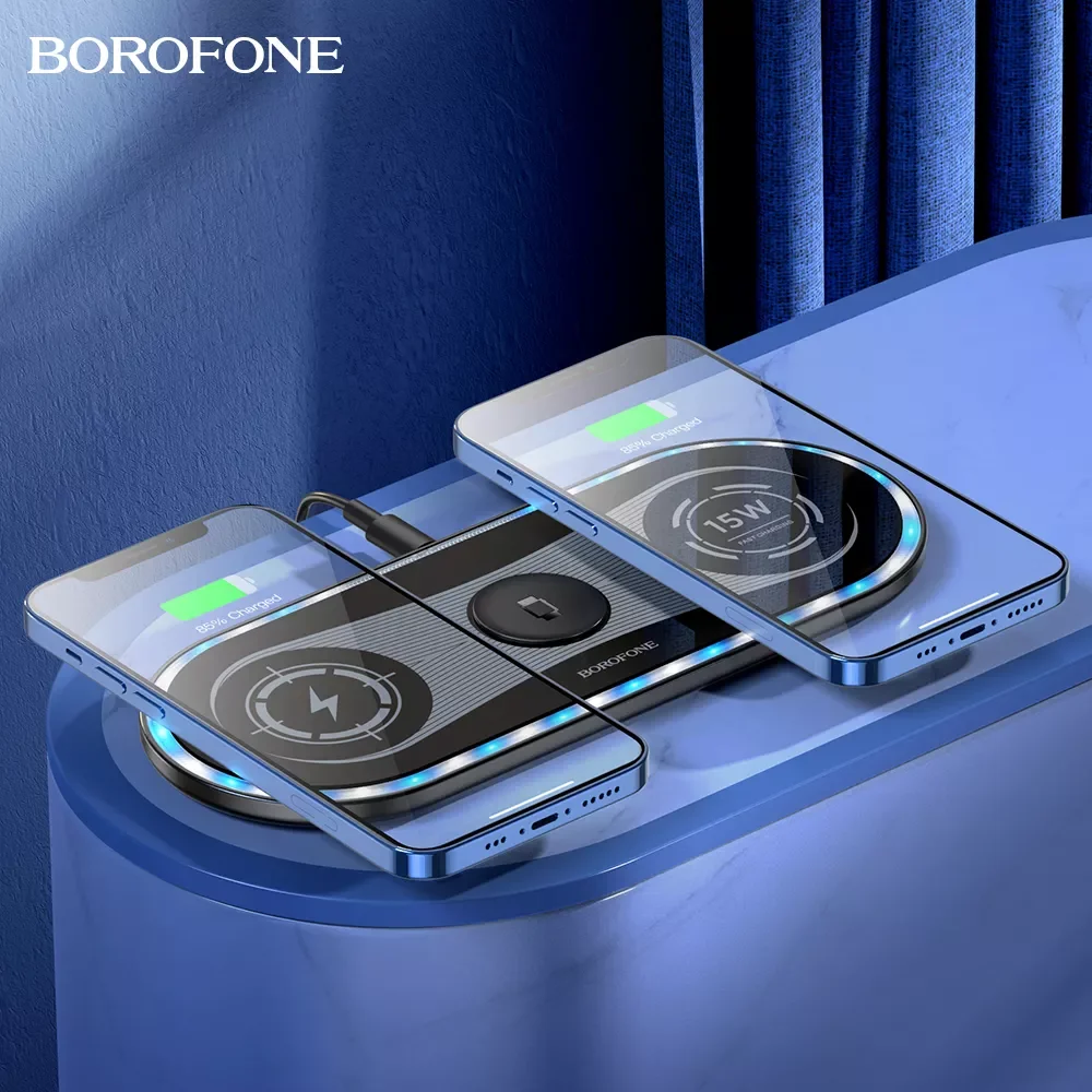 2023 BOROFONE 15W Fast Wireless Charger Pad Stand For iphone 13 12 Mini Pro 3 in 1 Qi Charging Dock Station For Airpods Pro iWat 
2023 BOROFONE 15W Fast Wireless Charger Pad Stand For iphone 13 12 Mini Pro 3 in 1 Qi Charging Dock Station For Airpods Pro iWat