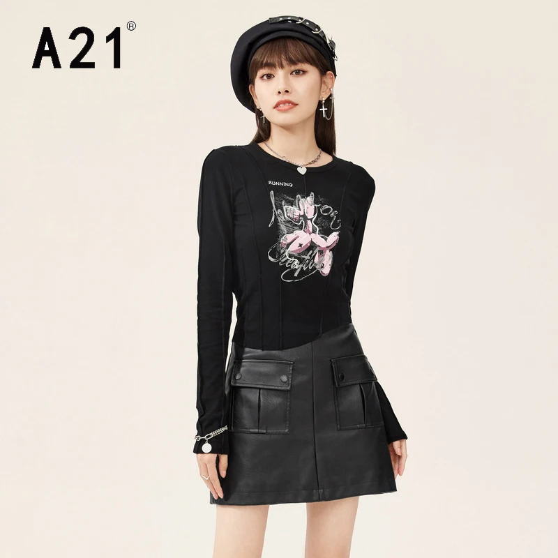 A21 Black High Street Magic Print Women Long Sleeve Slim Tshirts 2022 Fashion Fishbone Line Design Bottoming Shirts Tops
A21 Black High Street Magic Print Women Long Sleeve Slim Tshirts 2022 Fashion Fishbone Line Design Bottoming Shirts Tops