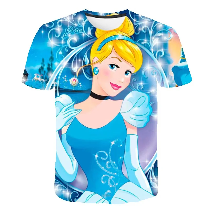 Children's Summer Cinderella T-Shirts Short-Sleeved Casual Rapunzel T Shirts Clothes Kids Cartoon Fashion Belle Top Tee Clothing
Children's Summer Cinderella T-Shirts Short-Sleeved Casual Rapunzel T Shirts Clothes Kids Cartoon Fashion Belle Top Tee Clothing