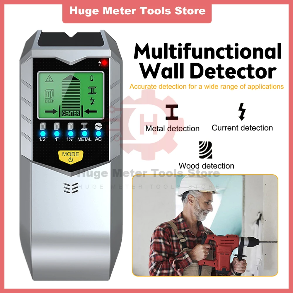 SH402 5in1 Stud Finder интеллектуально металлодетектор найти деревянные балки металлические трубы арматура заряженные провода переменного тока ЖК-... 
SH402 5in1 Stud Finder интеллектуально металлодетектор найти деревянные балки металлические трубы арматура заряженные провода переменного тока ЖК-...