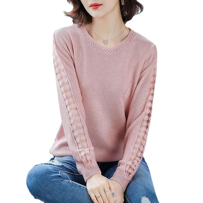 

Topstitch tarf Decoration Office Lady Pullovers Autumn Spliced Women's Clothing Multiple Colour Knitting Sweater Loose tops