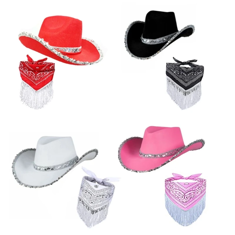 

Cowgirl Hat Bandana Cowgirl Bandana Bachelorette Party Cowboy Hat Bandana Bridal Party Hat Paisley Scarf Cowboy Bandana DropShip