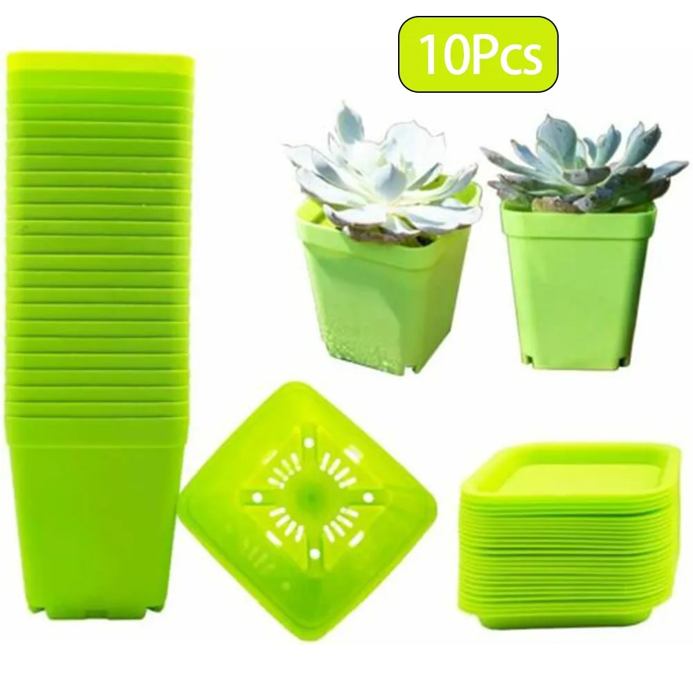 10PCS Plastic Succulents Plant Pots Square Nursery Pot Home Garden Cactus Flowerpot Planter Vase Decoration
10PCS Plastic Succulents Plant Pots Square Nursery Pot Home Garden Cactus Flowerpot Planter Vase Decoration