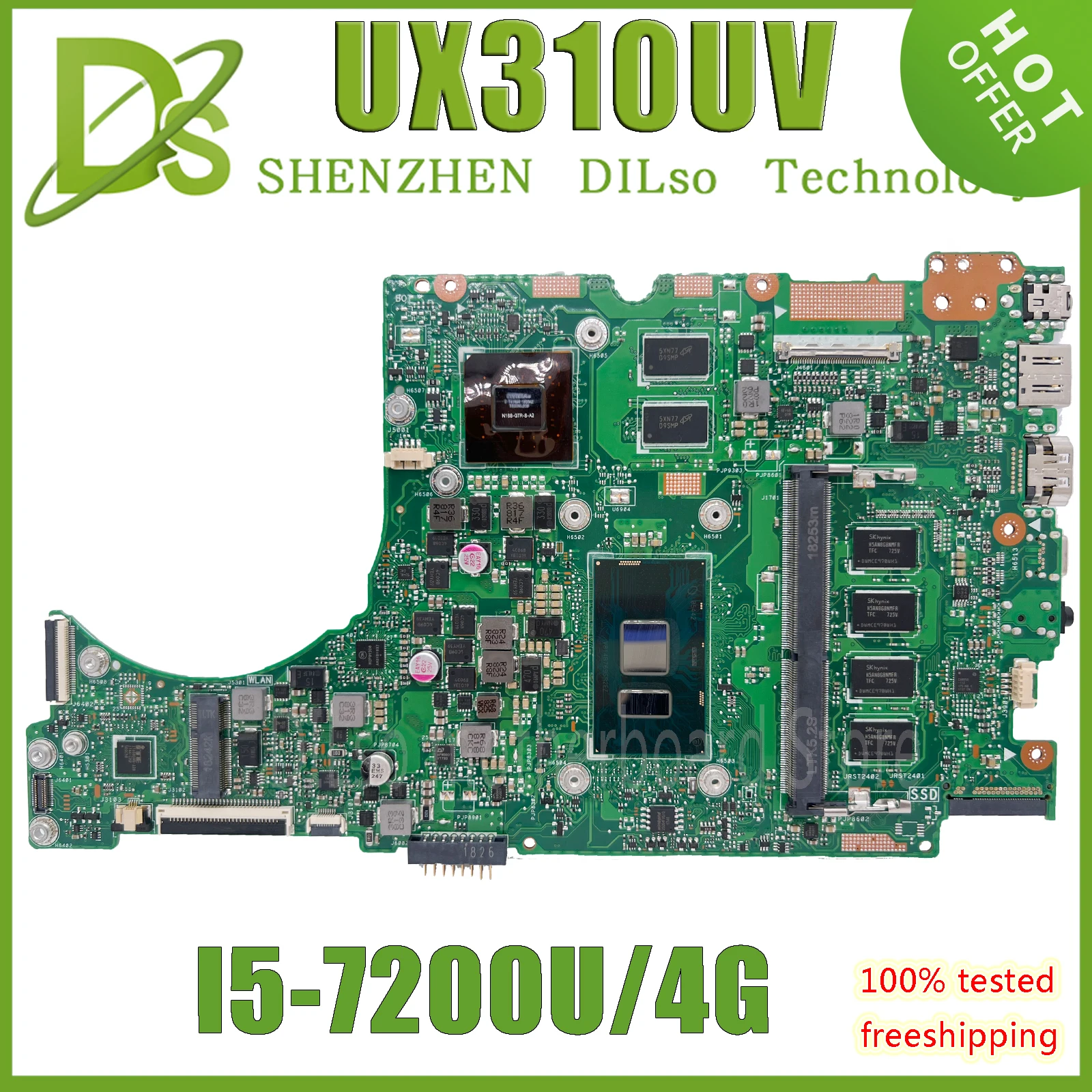 KEFU UX410UQK материнская плата с I5-7200U CPU REV 2,0 4GB-RAM для ASUS UX410UV UX310UV UX310UQK Материнская плата ноутбука 100% ОК
KEFU UX410UQK материнская плата с I5-7200U CPU REV 2,0 4GB-RAM для ASUS UX410UV UX310UV UX310UQK Материнская плата ноутбука 100% ОК
