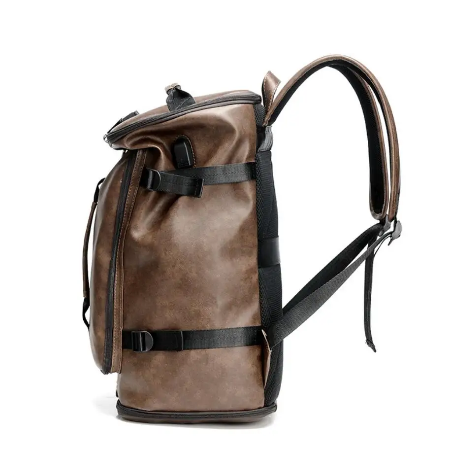 Men Backpack Bucket Knapsack School Bag Sports Packsack PU Leather Male Bagpack Large Capacity Shoulder Rucksack Luggage
Men Backpack Bucket Knapsack School Bag Sports Packsack PU Leather Male Bagpack Large Capacity Shoulder Rucksack Luggage