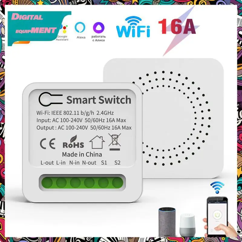 Support 2-way Control Wireless Switch 10a 16a Diy Smart Home Wifi Switches Tuya Mini Breaker Module
Support 2-way Control Wireless Switch 10a 16a Diy Smart Home Wifi Switches Tuya Mini Breaker Module