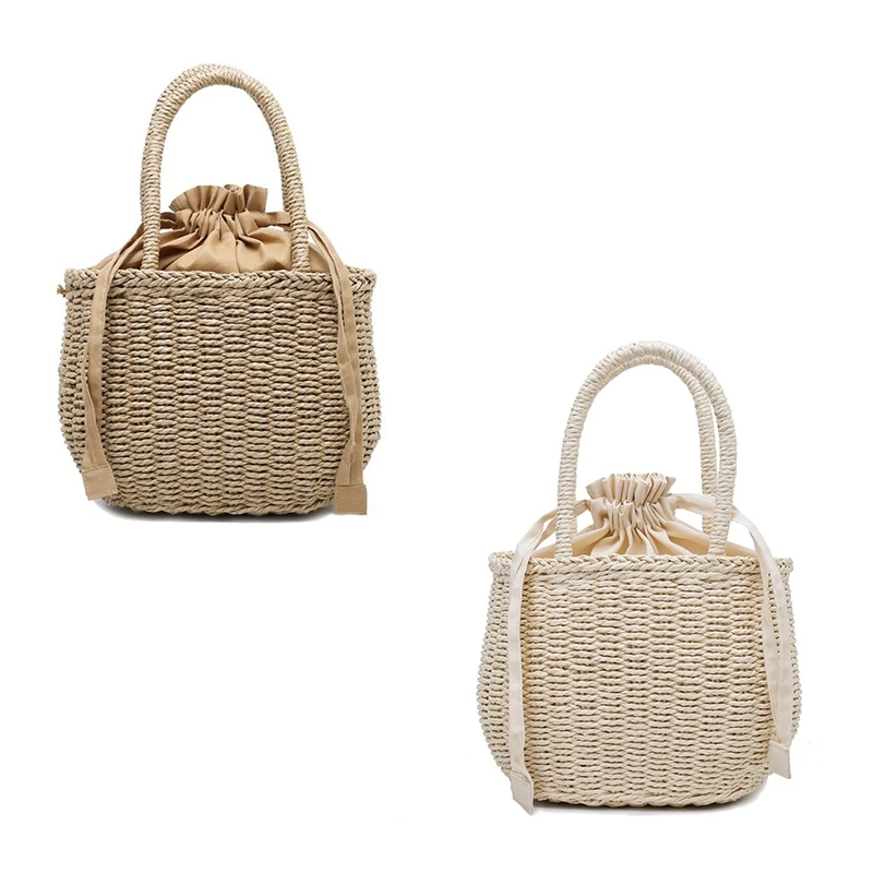 Woven Bag Ladies Drawstring Beach Handbags Women Summer Vacation Handmade Leisure Handbags Tote Bags
Woven Bag Ladies Drawstring Beach Handbags Women Summer Vacation Handmade Leisure Handbags Tote Bags