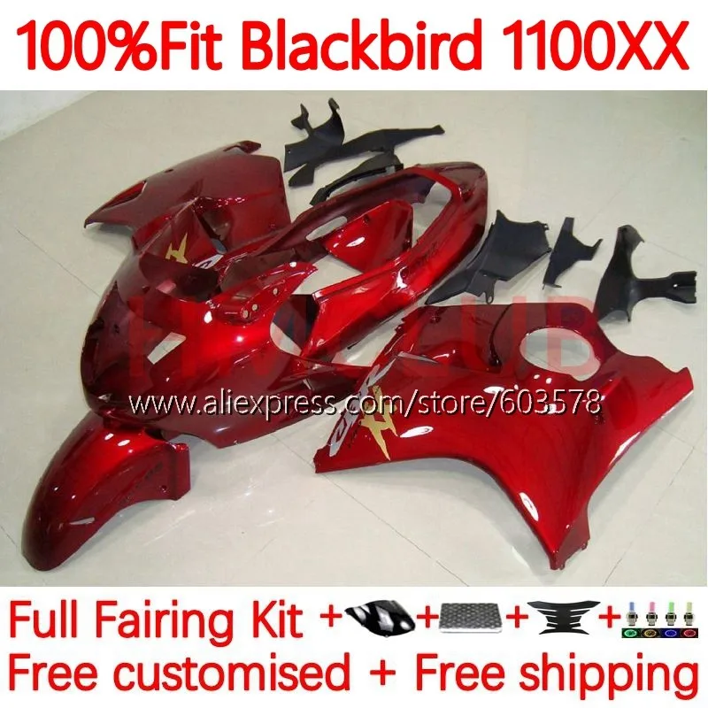 Blackbird For HONDA CBR1100XX CBR1100 CBR 1100 XX 1996 1997 1998 1999 2000 2001 02 03 04 05 06 07 red pearl Fairing 108No.12 
Blackbird For HONDA CBR1100XX CBR1100 CBR 1100 XX 1996 1997 1998 1999 2000 2001 02 03 04 05 06 07 red pearl Fairing 108No.12