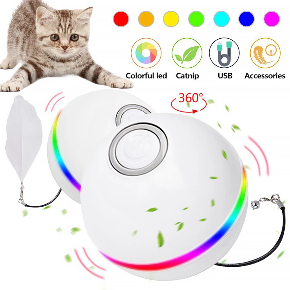 Pet Ball Toy USB Rechargeable with LED Light Lighted Color-Changing Cat Entertainment Playset Electric Rolling Ball Pet Supplies
Pet Ball Toy USB Rechargeable with LED Light Lighted Color-Changing Cat Entertainment Playset Electric Rolling Ball Pet Supplies