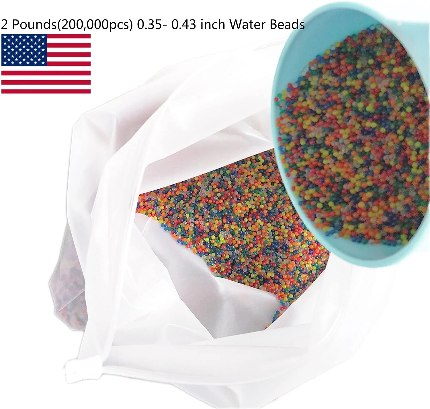 KUBLAI Huge 2 Pounds 200000pcs/Pack of Water Gel Beads, Rainbow Mix Gel Water Gun, Sensory Toy and Decorations 7-8mm
KUBLAI Huge 2 Pounds 200000pcs/Pack of Water Gel Beads, Rainbow Mix Gel Water Gun, Sensory Toy and Decorations 7-8mm