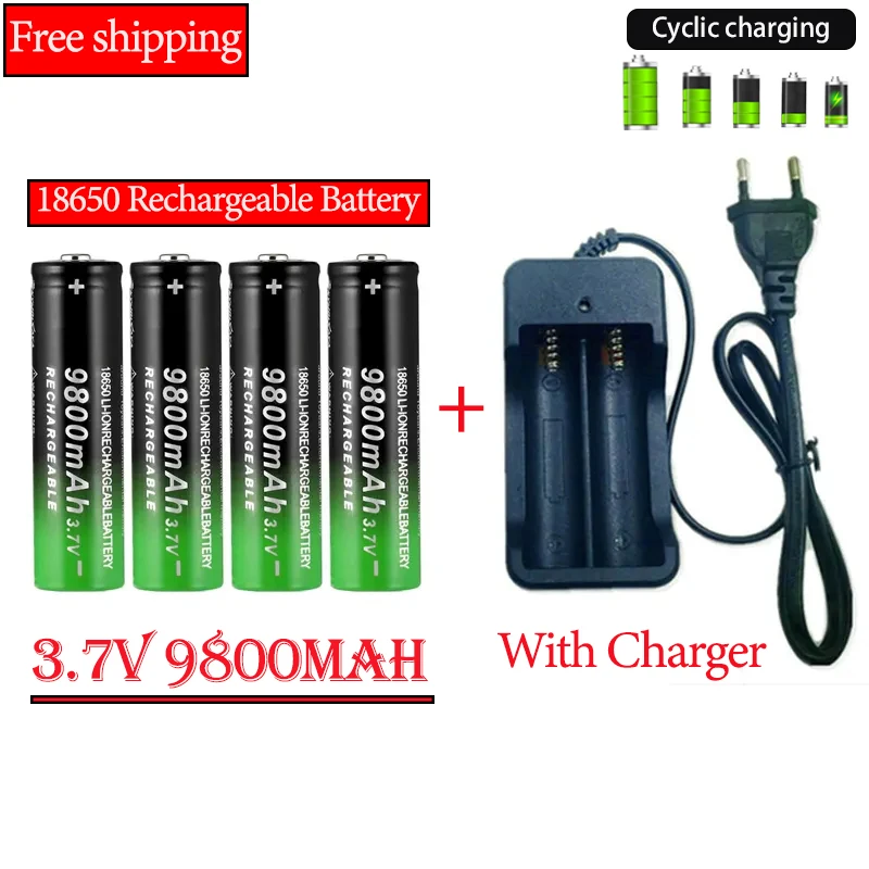 18650Battery Rechargeable Battery Best-selling 3.7V9800mAh+Charger Capacity Li-ionRechargeableBattery for Screwdriver Calculator
18650Battery Rechargeable Battery Best-selling 3.7V9800mAh+Charger Capacity Li-ionRechargeableBattery for Screwdriver Calculator