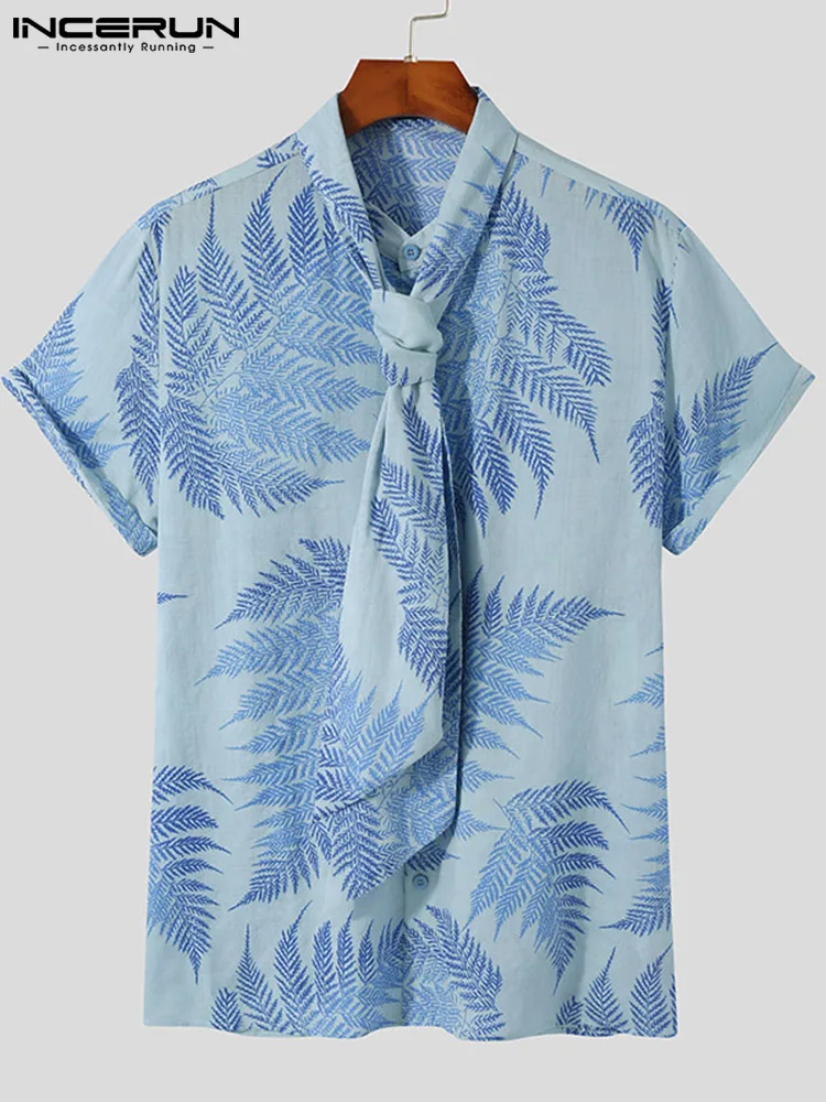 Casual Vacation Style New Men Lace Up Printing Blouse Stylish Hot Sale Male Short-sleeved Buttons Shirts S-5XL INCERUN Tops 2022
Casual Vacation Style New Men Lace Up Printing Blouse Stylish Hot Sale Male Short-sleeved Buttons Shirts S-5XL INCERUN Tops 2022
