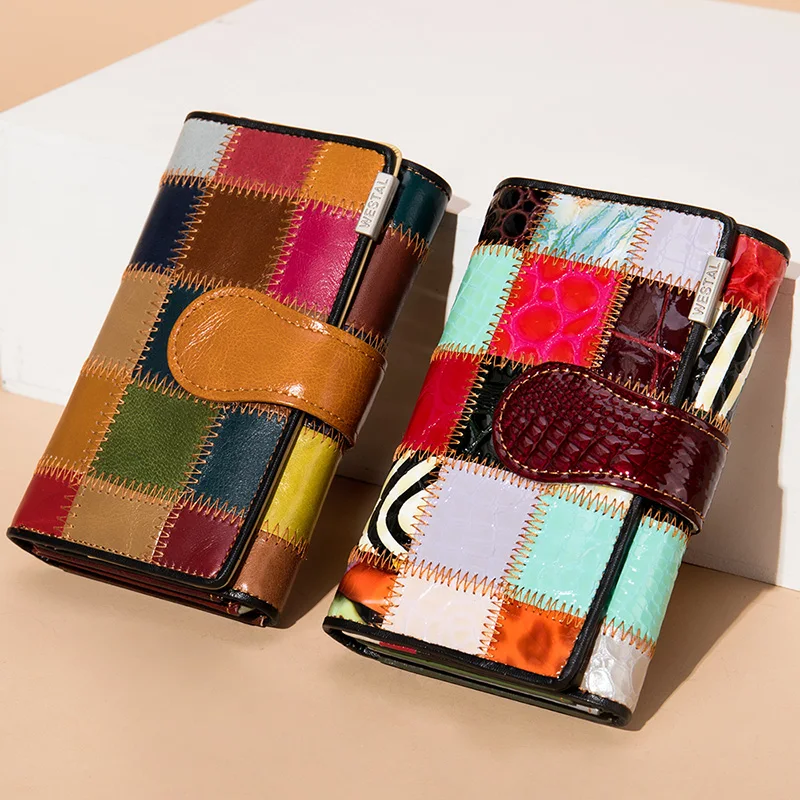 Mosaic Color Wallets For Women Cowhide Trend Fashion Coin Purse Luxury Brands Card Holder Genuine Leather Multifunction Clutch
Mosaic Color Wallets For Women Cowhide Trend Fashion Coin Purse Luxury Brands Card Holder Genuine Leather Multifunction Clutch