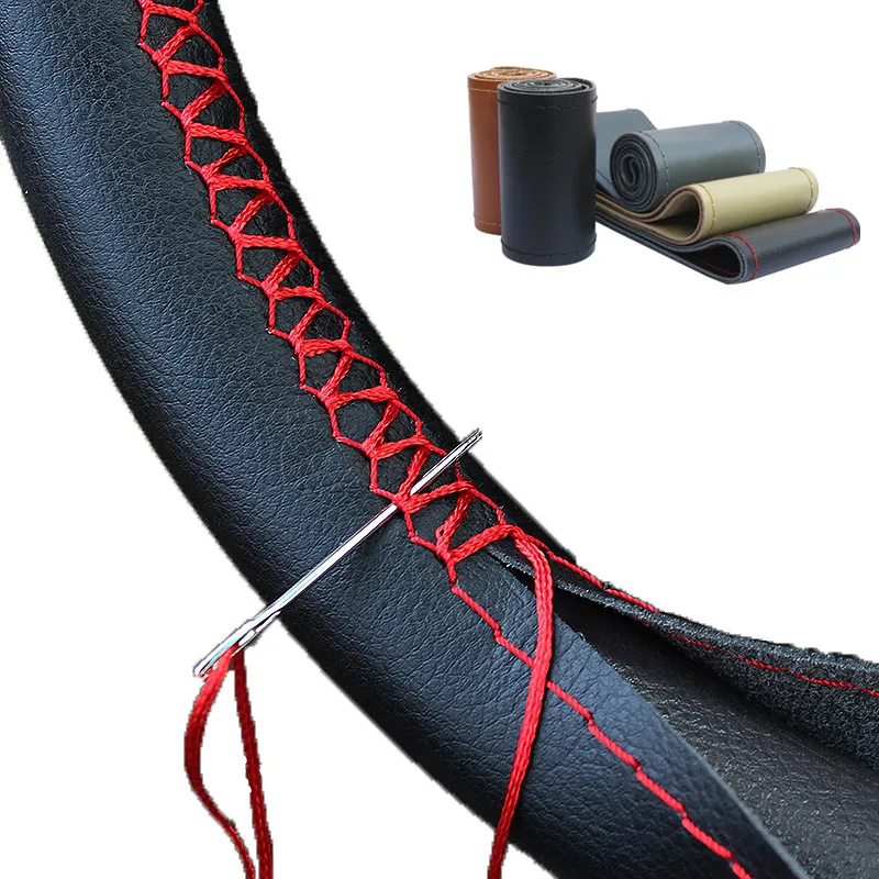 DIY Soft Fiber Leather Steering Wheel Covers Universal braid Car steering-wheel With Needles And Thread Interior accessories
DIY Soft Fiber Leather Steering Wheel Covers Universal braid Car steering-wheel With Needles And Thread Interior accessories