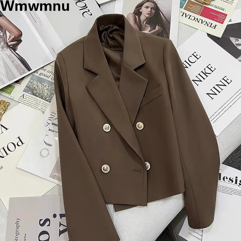 Office Full Sleeves Solid Blazer Jackets Spring Female Formal Loose Suits Coats Double Breast Classic Short Korean Sobretudo
Office Full Sleeves Solid Blazer Jackets Spring Female Formal Loose Suits Coats Double Breast Classic Short Korean Sobretudo