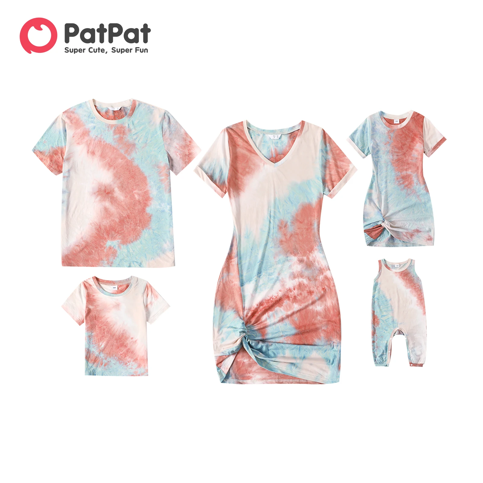 PatPat Family Matching Outfits Colorblock Tie Dye Twist Knot Bodycon Dresses and Short-sleeve T-shirts Family Looks Sets
PatPat Family Matching Outfits Colorblock Tie Dye Twist Knot Bodycon Dresses and Short-sleeve T-shirts Family Looks Sets