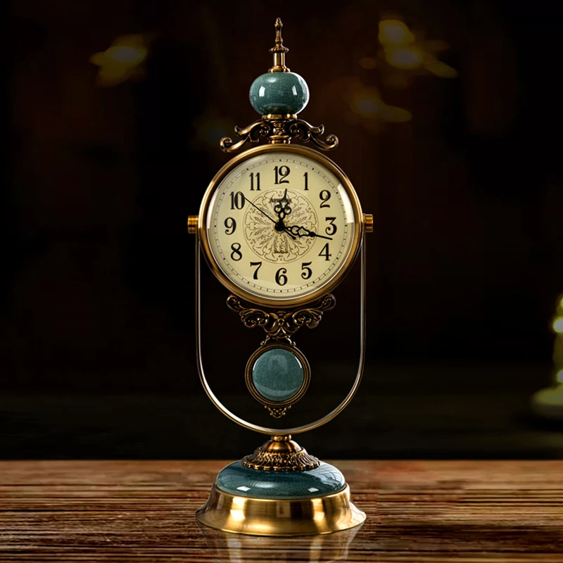 American Pendulum Table Light Luxury Desk Clock Retro Quartz Living Room Desktop Clock Decoration Home Ornaments
American Pendulum Table Light Luxury Desk Clock Retro Quartz Living Room Desktop Clock Decoration Home Ornaments