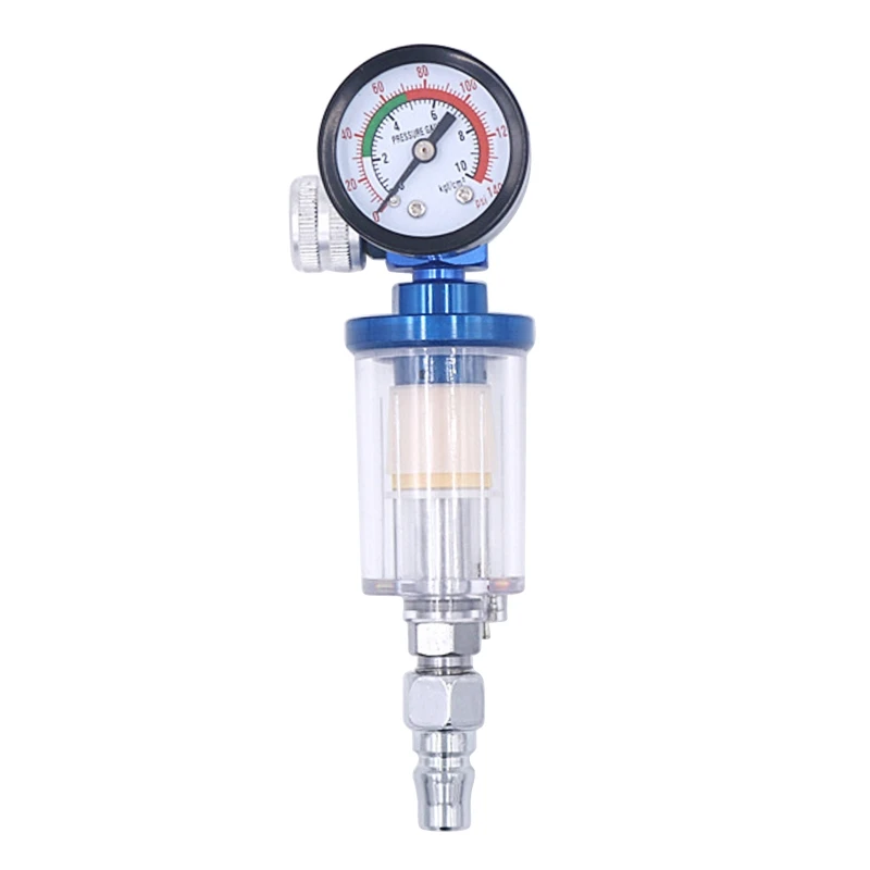 Upgraded 1/4 Inch Air Pressure Regulator for spray Moisture Oil Separator Water- Trap Filter Compressor Aluminum
Upgraded 1/4 Inch Air Pressure Regulator for spray Moisture Oil Separator Water- Trap Filter Compressor Aluminum
